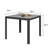 35.4" Powder-Coated Aluminium Frame Square Outdoor Patio Dining Table