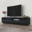 Meuble télé Kenyette 78,7 po avec éclairage à DEL 16 couleurs, finition ultrabrillante, rangement multimédia-21545003