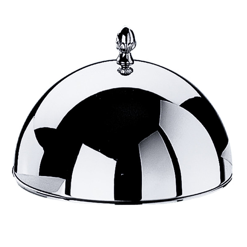 Palace Round Cloche with Knob for Charger Plate 11" - 6 Pieces - Stainless Steel, 11.02"