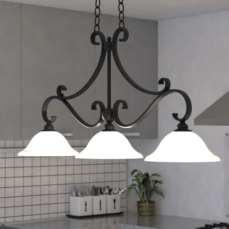 Macalla 3 - Light Kitchen Island Linear Pendant, Oil Burnished Bronze