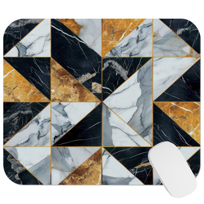 Abstract Geode Shapes IX Modern Gaming Cute Office Laptop Desk Pad Gift Mat Square Rectangle Non-Slip Mousepad
