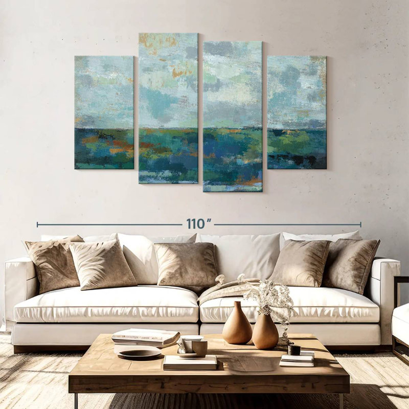 Croquis de paysage marin IV, H 54 po x l 84 po