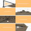 Rosell 132" Lighted Cantilever Umbrella-1874627534