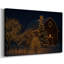 «Warm Lantern Snow Blessing» - Toile tendue avec châssis de qualité supérieure-1250465592