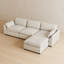 Canapé 3 places imperméable en chenille avec pouf amovible-576852498