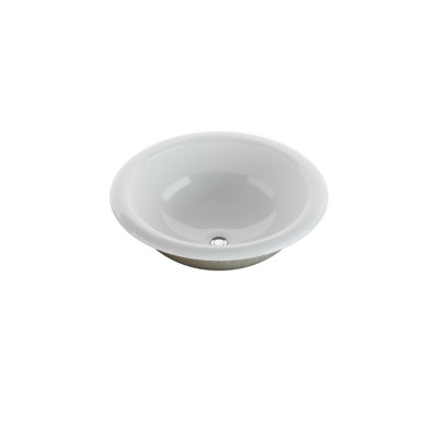 Cantrio PS-186 17.5 inch Vitreous China Porcelain Drop-In Oval Bathroom Sink