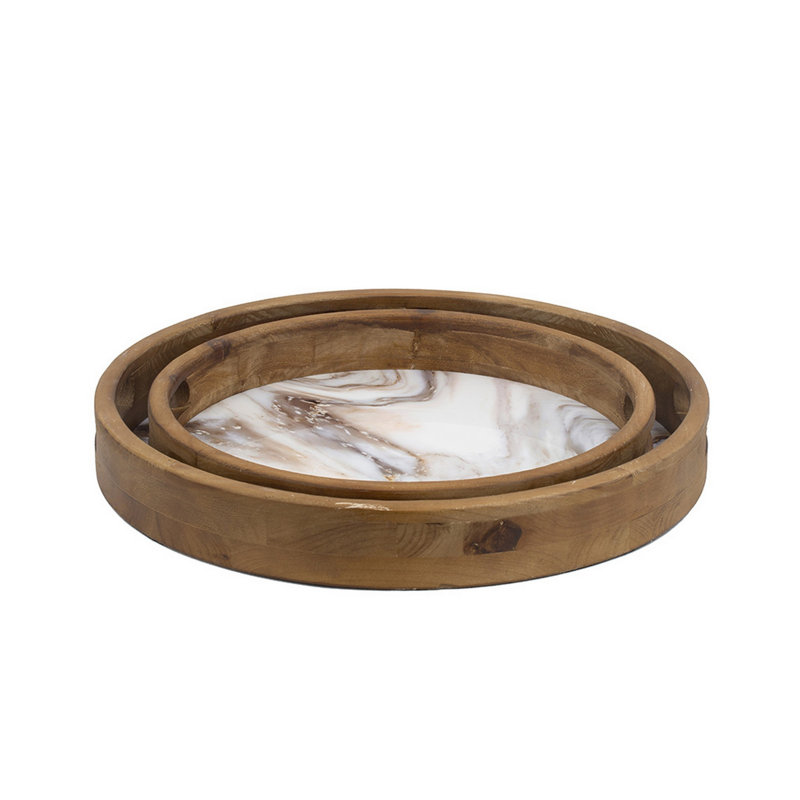Dajhon Marble Tray - Set of 2