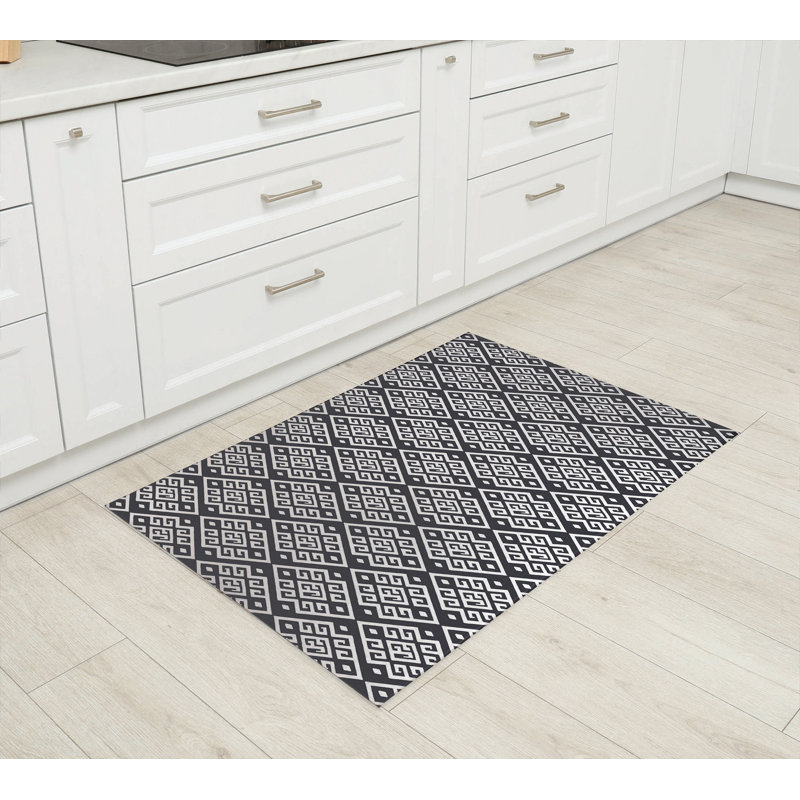 Tapis de cuisine Athana, Gris anthracite, Rectangulaire 3 pi x 5 pi
