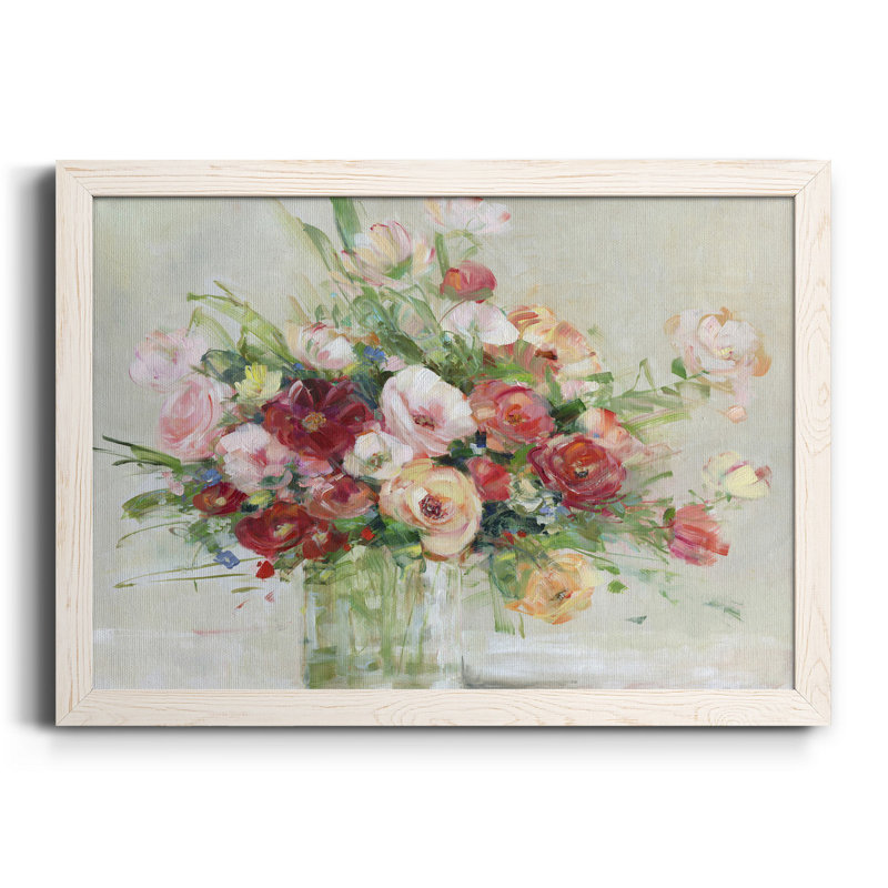 Just Peachy - Toile encadrée de qualité supérieure - prête à être accrochée, Blanc, H 31,5 po x l 23,5 po x P 1,5 po