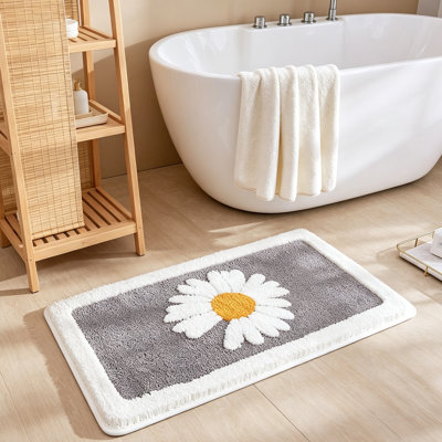 Luxury Grey Microfiber Bath Mat - Soft, Absorbent & Non-Slip