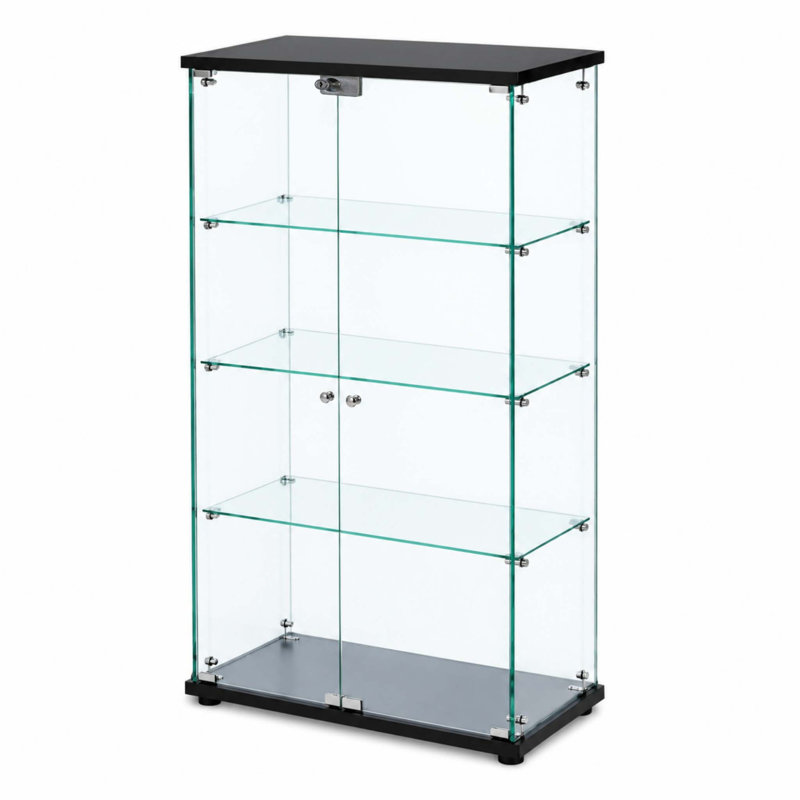 32.17 " W Glass Curio Cabinet