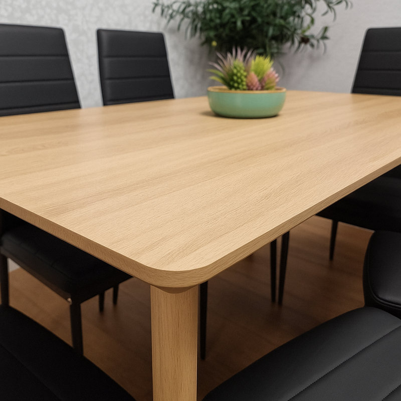 6 - Person Dining Set, Black