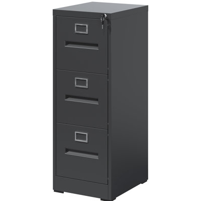 3 Drawer Vertical File Cabinet With Lock, A4 Legal/Letter Size, , Smooth Surface Construction