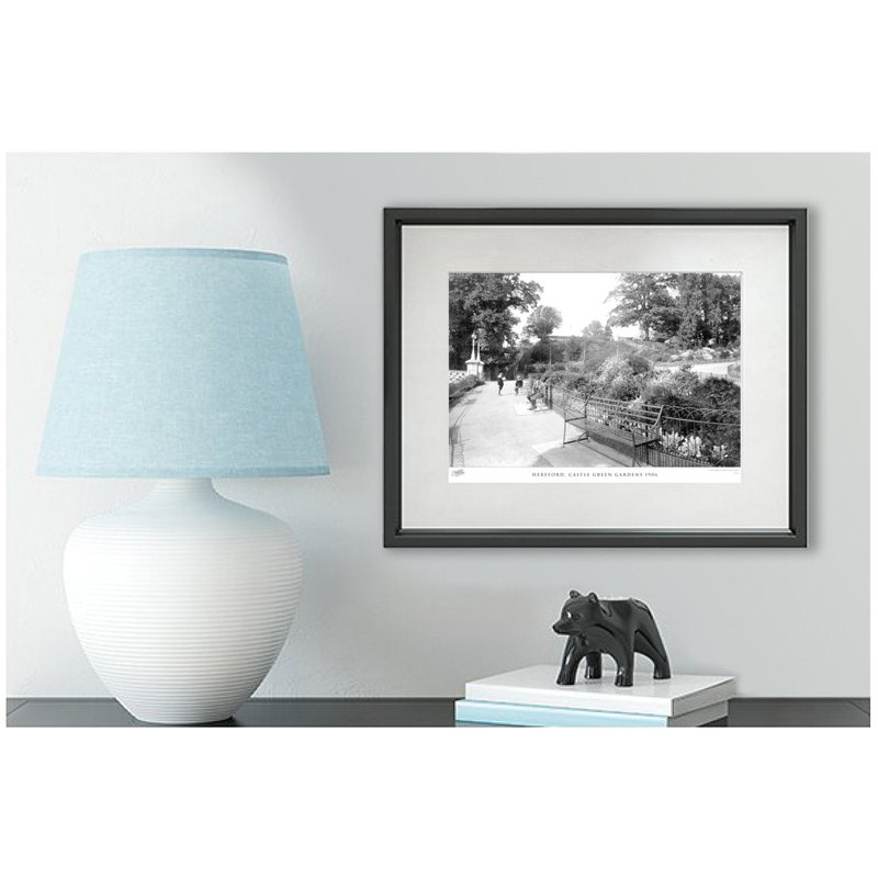 Hereford, Castle Green Gardens 1906 by Francis Frith - Single Picture Frame Print, 40cm H x 50cm W x 2.3cm D