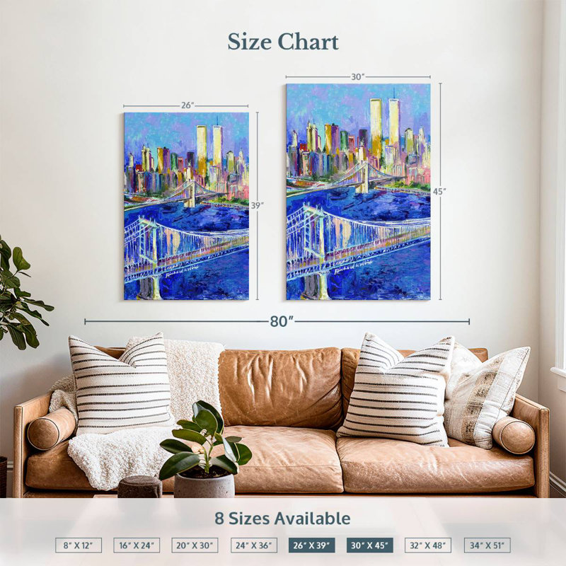 Sirci vibrant New York, H 39 po x l 26 po