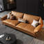 Canapé modulaire orange en cuir véritable-1347256594-1347256593