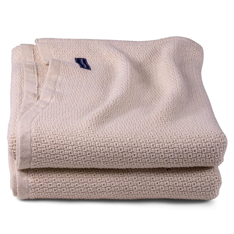 Couverture en coton Coastal Edgecomb, Rose, 110 po x 96 po