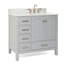 Flynt 37'' Single Bathroom Vanity with Carrara Marble Top-64627301