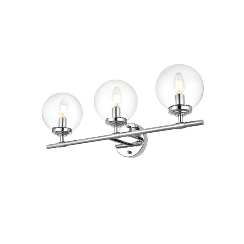Ingrid Amala, H 10 po x l 24 po x P 24 po, Chrome chrome, Trois lumières