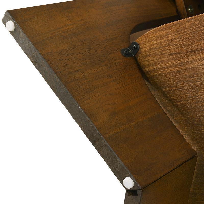 Table basse ovale moderne en noyer à deux niveaux Modern