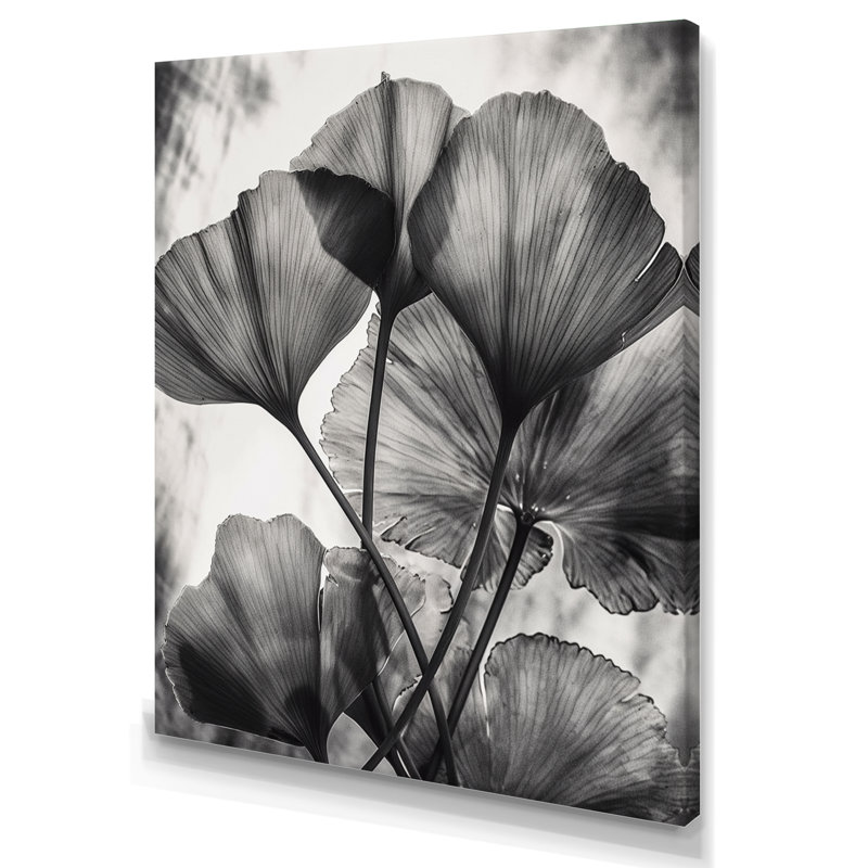 Feuilles de ginkgo tropical II - impression, H 32 po x l 24 po x P 1 po, Toile tendue