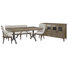 Extendable Rectangular Dining Table With 2 Arm Chairs Bench And Buffet