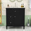 Meuble-lavabo autoportant moderne avec lavabo en céramique, tiroir rabattable et tablette réglable-1900887358-1900887355