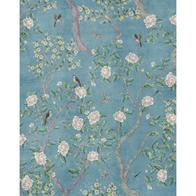 Bordure florale pelez et collez, L 120 po x l 96 po