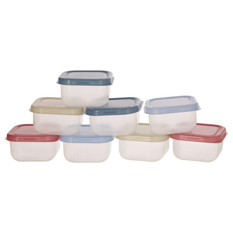 Burress Food Storage Container, Red/Green/Blue/Yellow