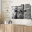 Vache monochrome sur toile 3 pièces-97769633