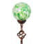 Piquet de jardin solaire en verre nid d'abeille perlé-38815117