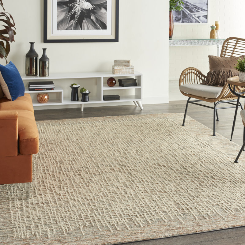 Maroun Abstract Wool Hand Woven Area Rug, Rectangle 236 x 297cm