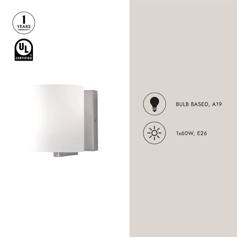 Latitude 1 - Light Bath Sconce, Brushed Nickel