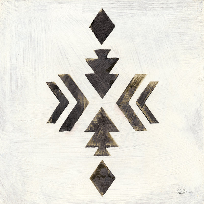 Directional I Black by Sue Schlabach - Wrapped Canvas Painting, 91cm H x 91cm W