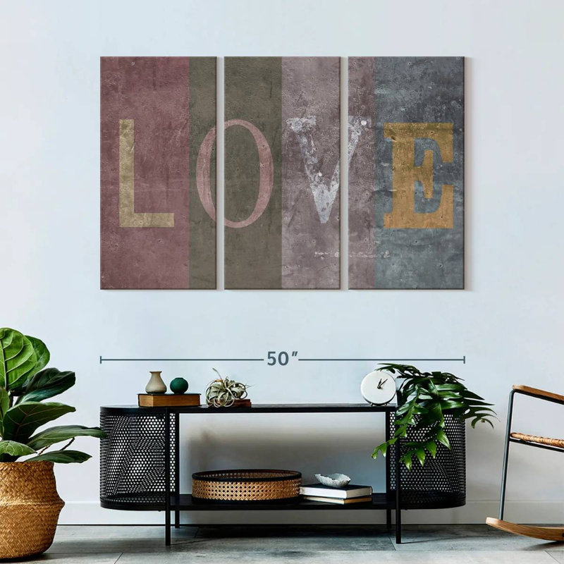 Impression sur toile, "Love sign", H 50 po x l 32 po x P 1,25 po