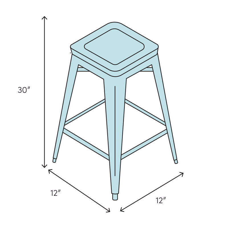Counter Stool with Metal Frame