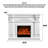 French retro-style simulated fire electric fireplace-771392278