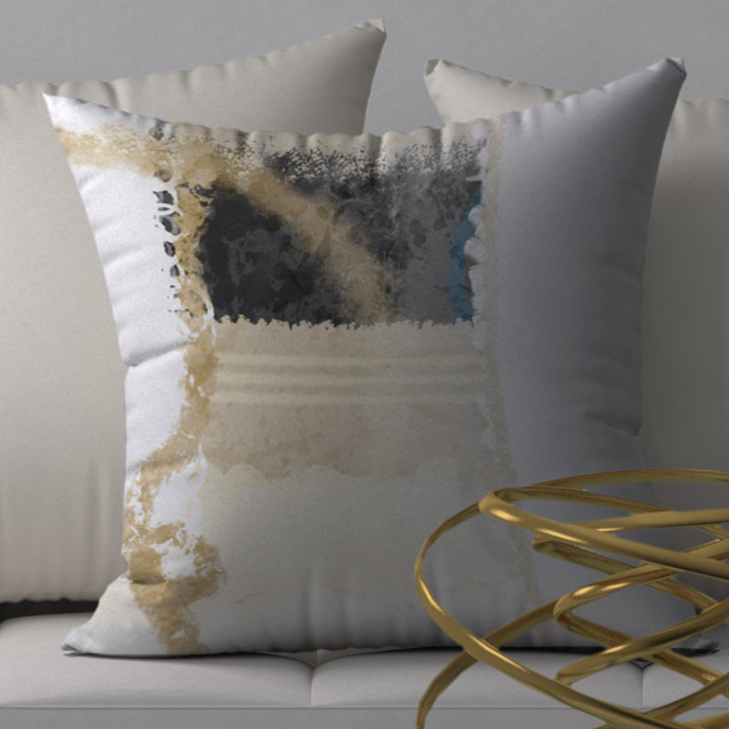 Housse de coussin carrée et insert vital distinctif, H 24 po x l 24 po