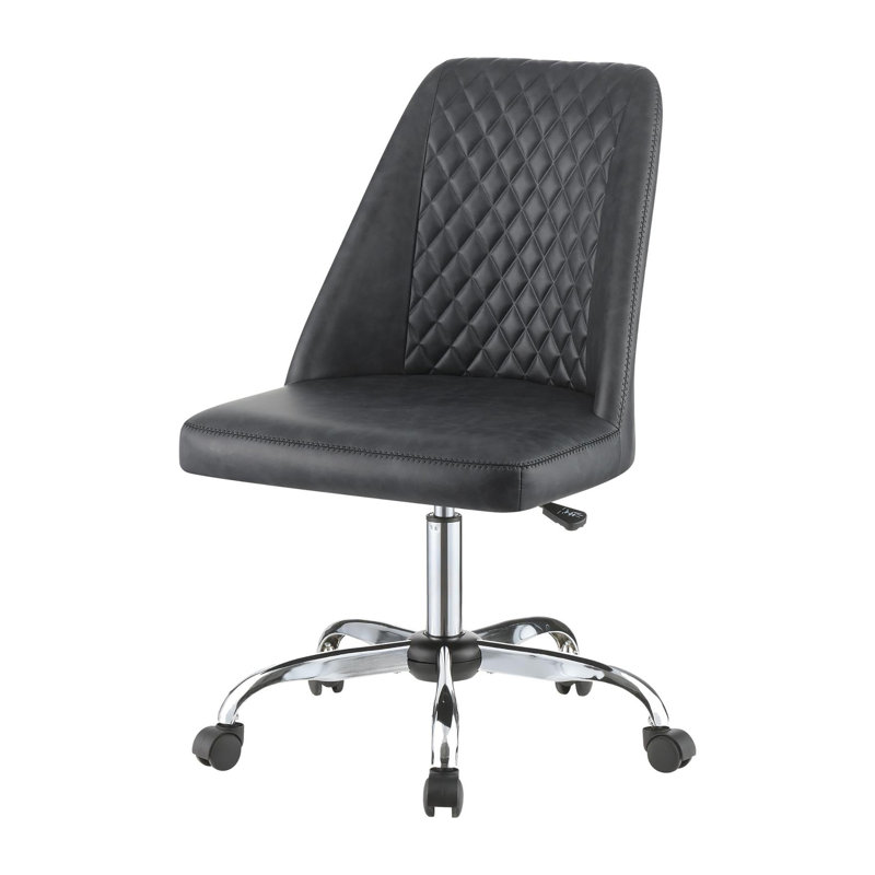Chaise de bureau réglable grise et chromée