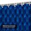 Rideau de douche abstrait géométrique bleu à 12 crochets-1752985
