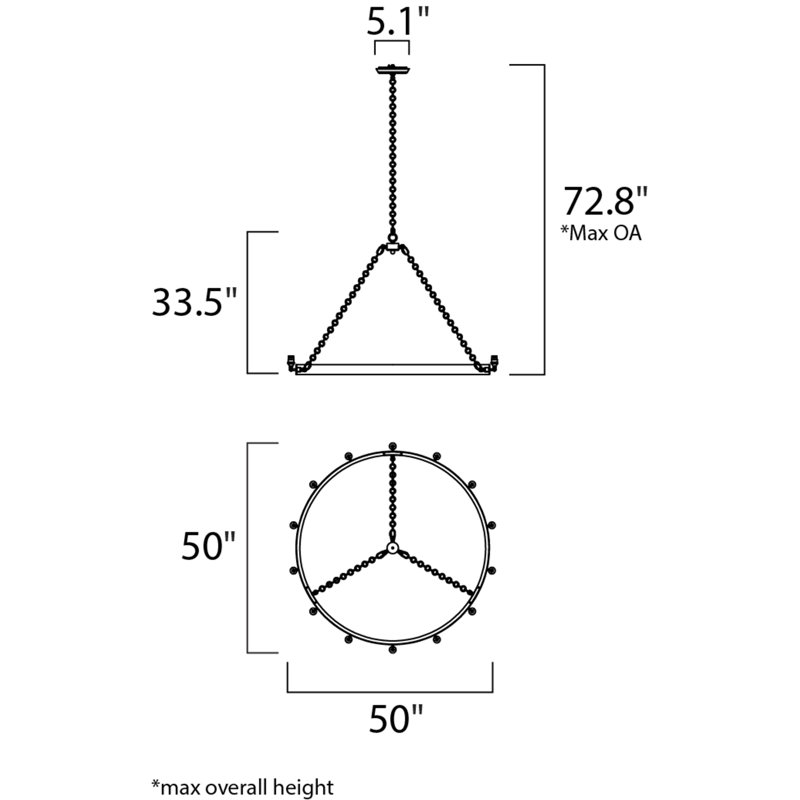 Kimes 14 - Light Dimmable Wagon Wheel Chandelier, LED