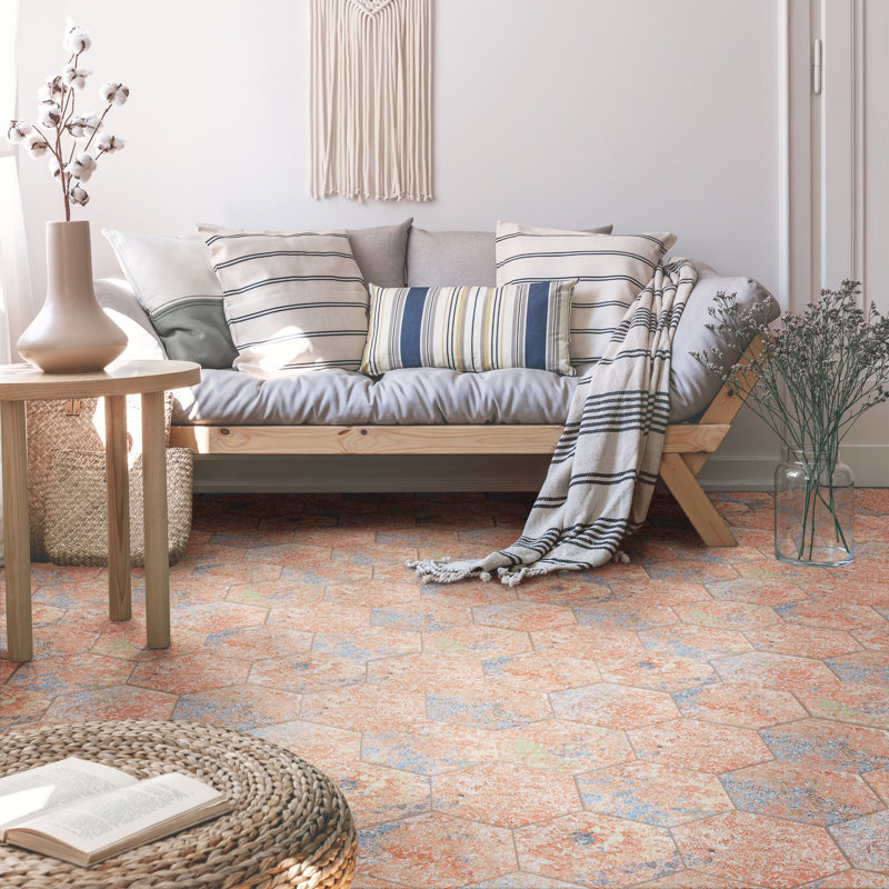 Emotion 9.88 " x 11.25" Porcelain Patterned Wall & Floor Tile, Gray