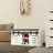 Modern Shoe Storage Bench, 2-Tier Entryway Bench With 2 Sliding Barn Doors & Full Soft Removable Seat Cushion For Entryway, Hallway, Bedroom-White
