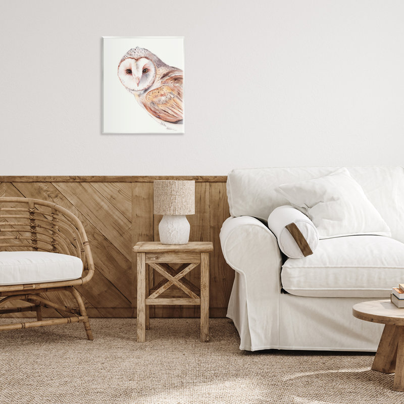 Plaque murale Peeking Barn Owl Gaze, design par Cady