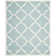 Rodgers Hand Woven Flat Weave Wool/Cotton Geometric Rug in Blue/Ivory