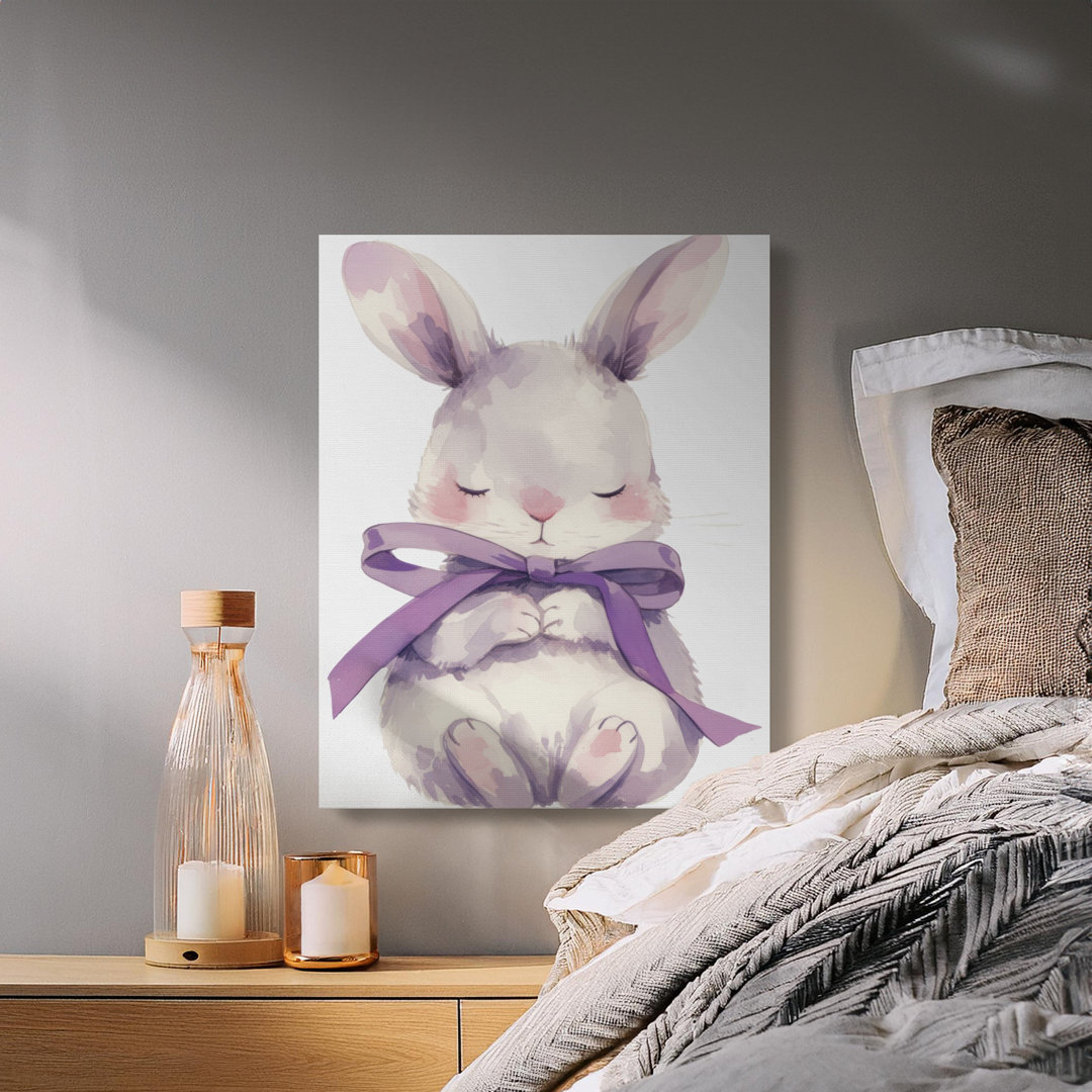 Sweet Sleeping Bunny Canvas Wall Art