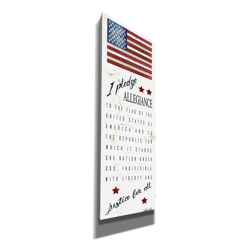 «Delavallade I Pledge Allegiance» par Cindy Jacobs - impression panoramique sur toile tendue, H 36 po x l 12 po x P 1,5 po