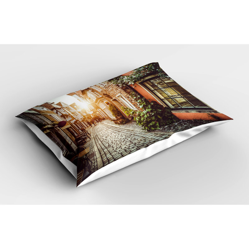 Ensemble de 2 taies décoratives Ambesonne City 30 "x 20" brun pâle orange
