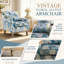 Chaise d'appoint en velours à imprimé floral avec coussin, pieds en bois massif-130668078