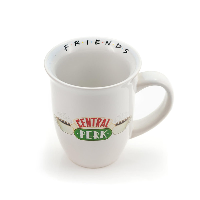 Tasse à café en céramique à bords évasés Friends Central Perk | Peut contenir 16 onces